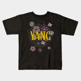 Aesthetic Proud Name Yang Flowers Anime Retro Styles Kids T-Shirt